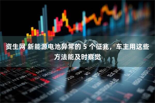 资生网 新能源电池异常的 5 个征兆，车主用这些方法能及时察觉
